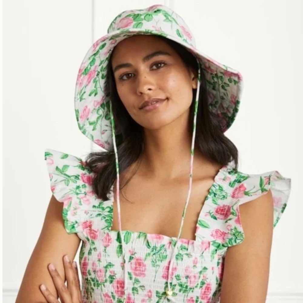 Hill House Sun Hat in Pink Roses